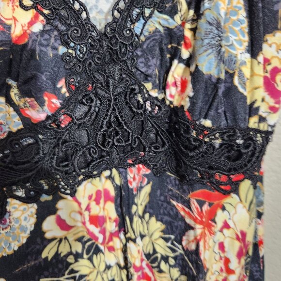 Mesmerize Camisole Womens Medium Floral Lace-Trimmed Sleeveless Boho Whimsigoth - Picture 4 of 13